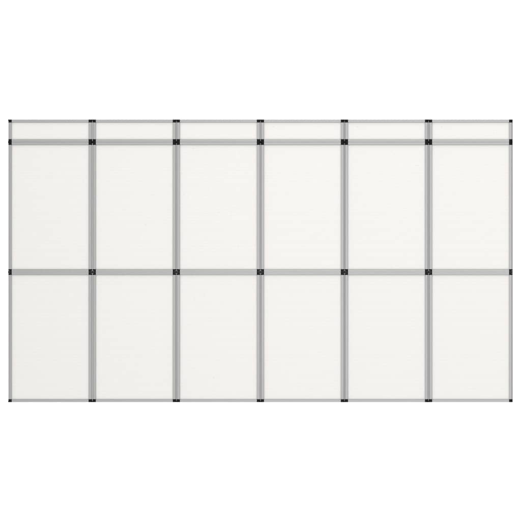 vidaXL 18-panelová skladacia výstavná stena 362x200 cm, biela