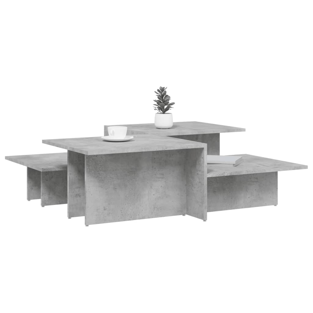 vidaXL Konferenčné stolíky 2 ks betónovo sivé kompozitné drevo