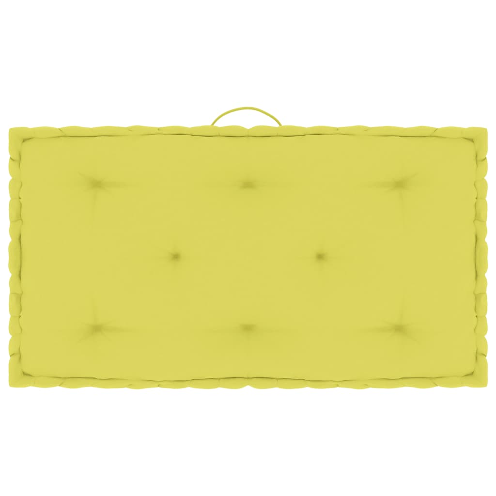 vidaXL Podložka na paletový nábytok jablkovo-zelená 73x40x7 cm bavlna