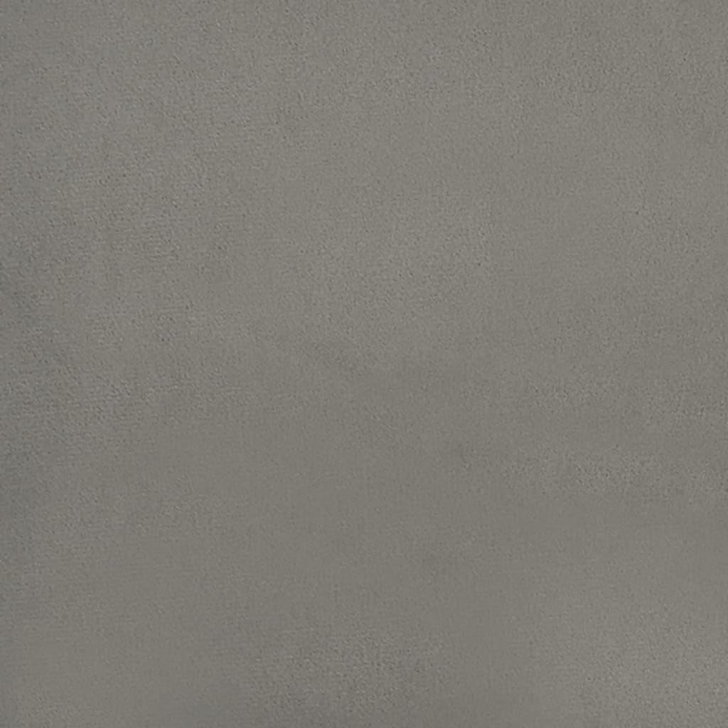 vidaXL Posteľný rám na boxspring bledosivý 120x200 cm zamat