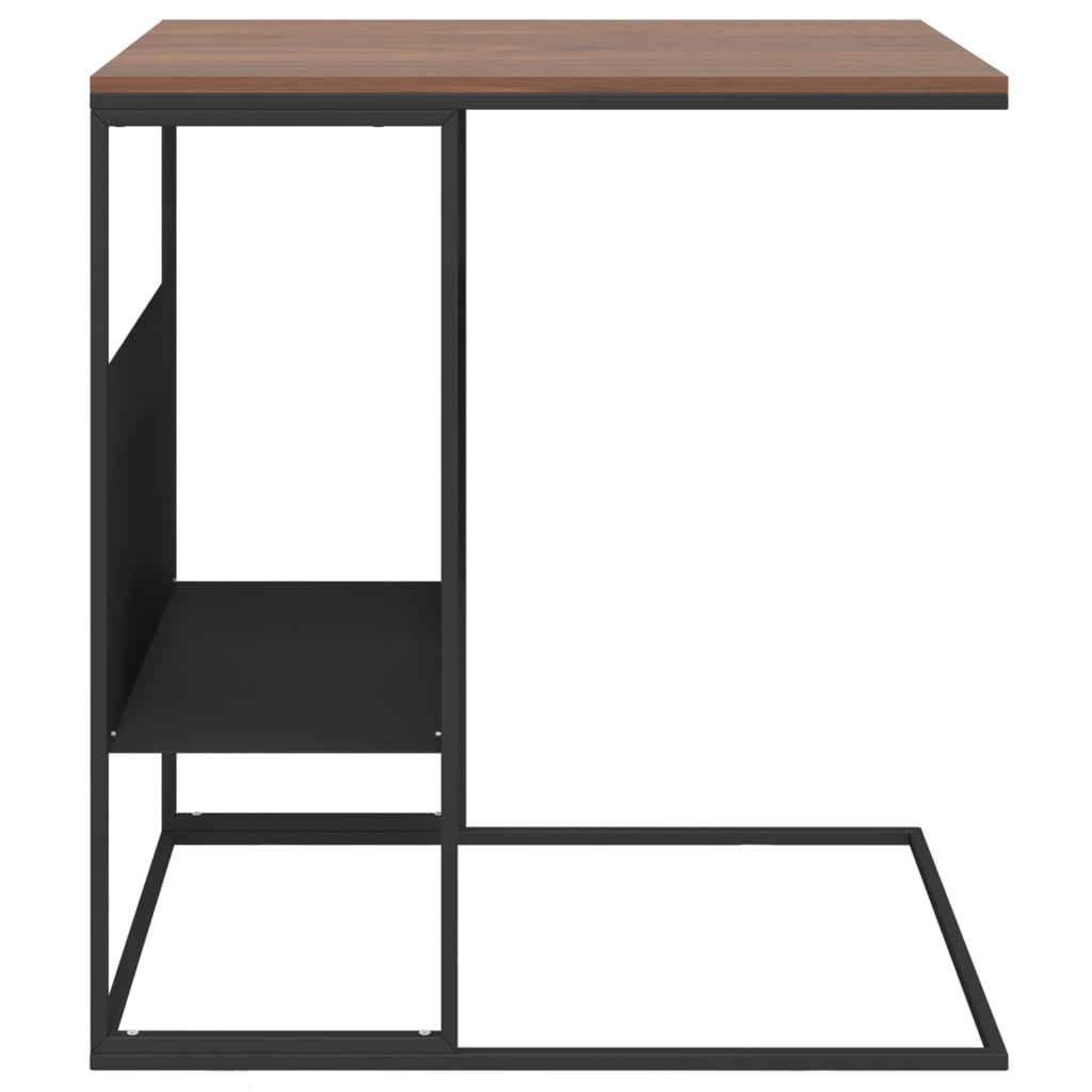 vidaXL Bočný stolík čierny 55x36x59,5 cm spracované drevo