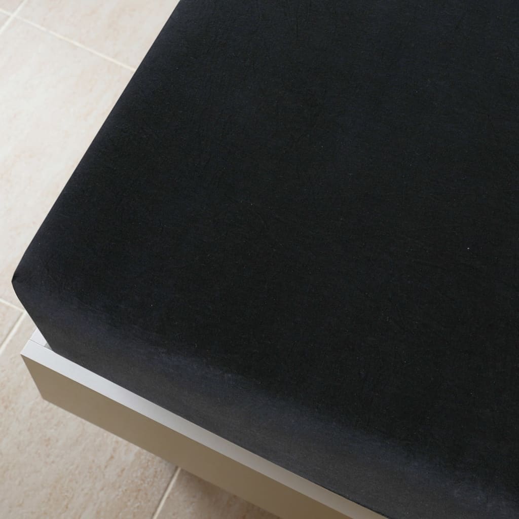 vidaXL Plachta Jersey čierna 90x200 cm bavlna