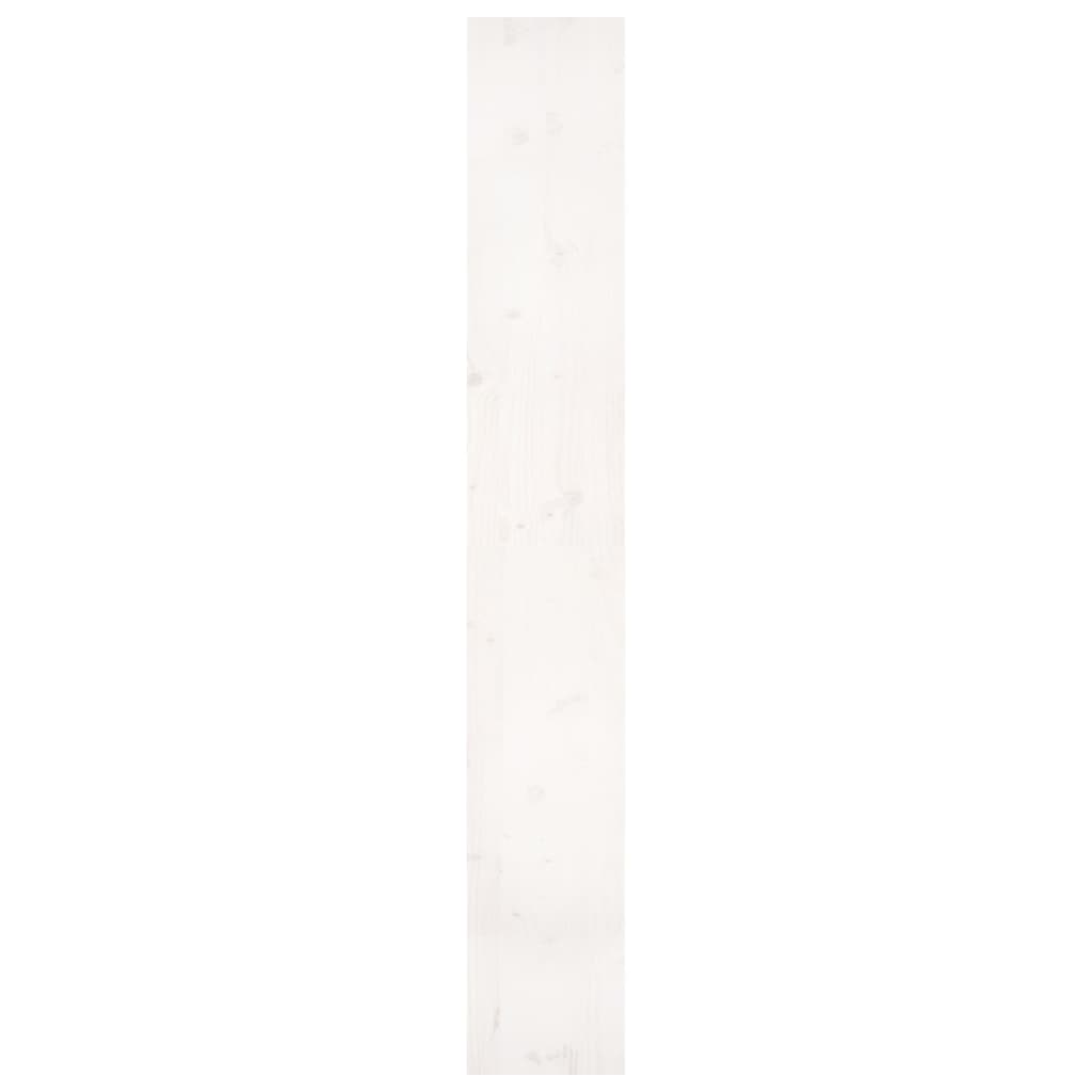 vidaXL Knižnica/deliaca stena biela 80x30x199,5 cm masívna borovica