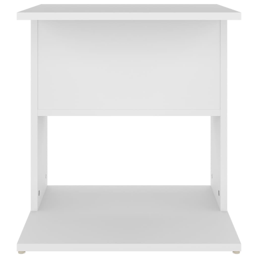 vidaXL Príručný stolík biely 45x45x48 cm drevotrieska
