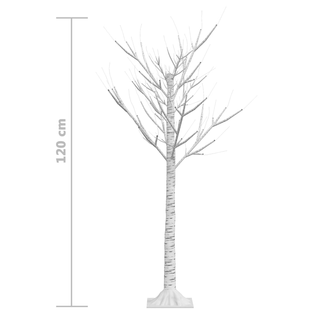vidaXL Vianočný stromček/vŕba 120 LED 1,2 m, modrá, dovnútra/von