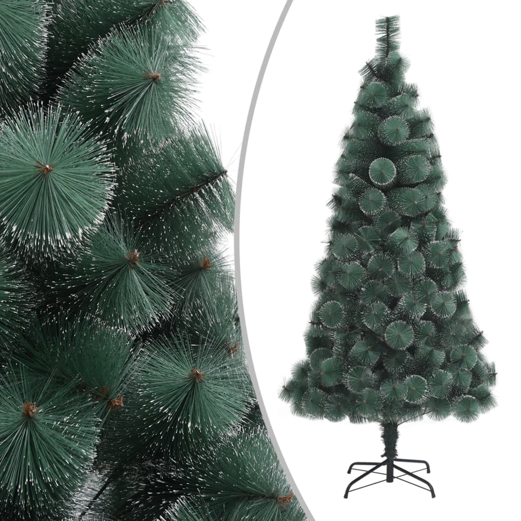 vidaXL Umelý vianočný stromček so stojanom, zelený 210 cm, PET