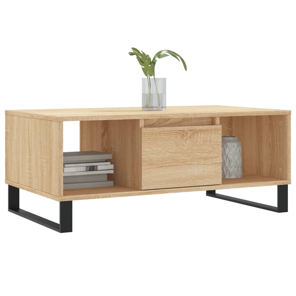vidaXL Konferenčný stolík dub sonoma 90x50x36,5 cm spracované drevo