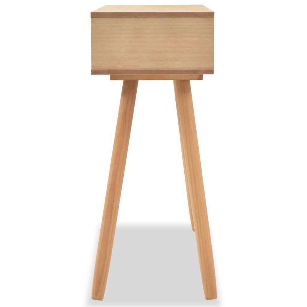 vidaXL Hnedý prístavný stolík z borovicového dreva, 80x30x72 cm