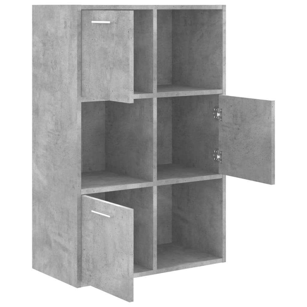 vidaXL Úložná skrinka, betónovo sivá 60x29,5x90 cm, kompozitné drevo