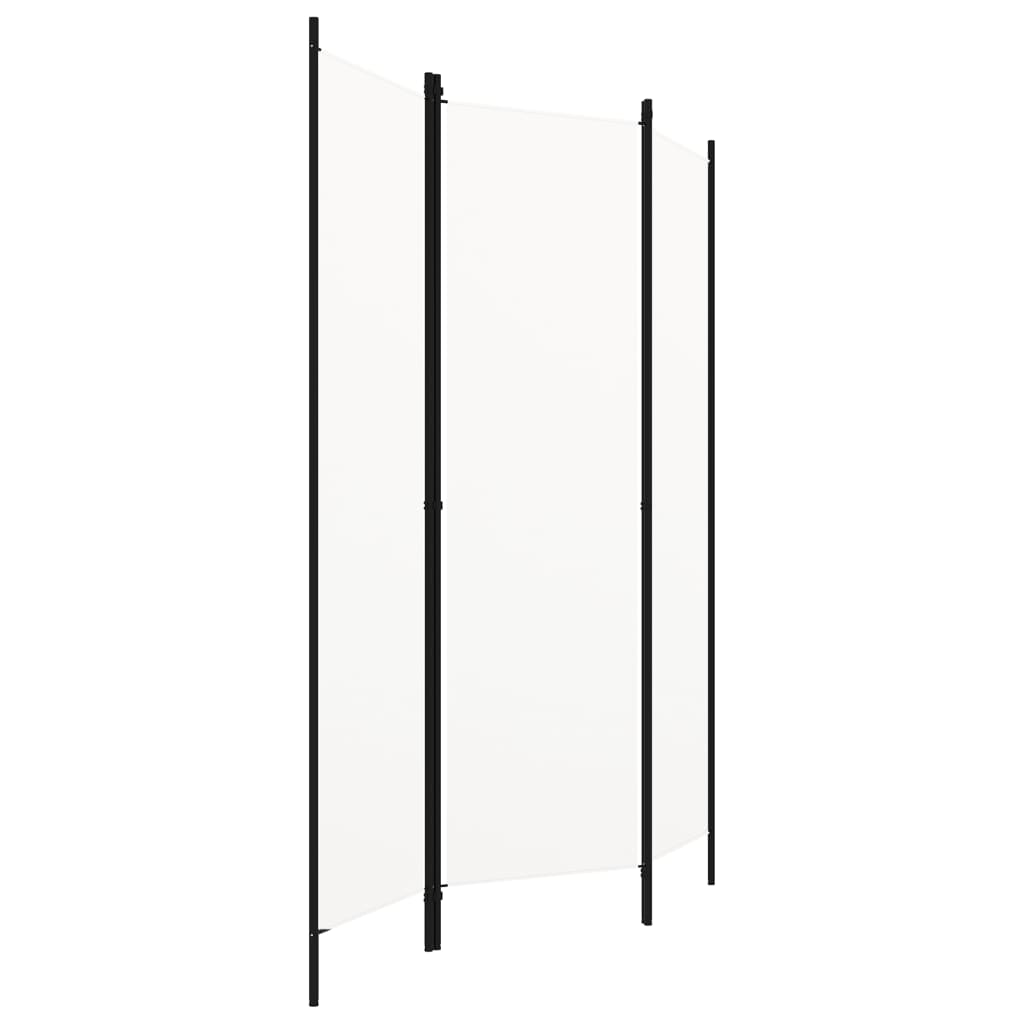 vidaXL 3-panelový paraván biely 150x180 cm