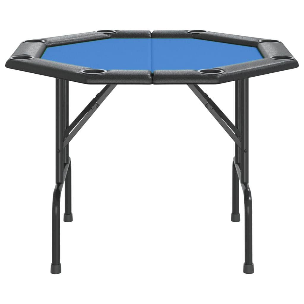 vidaXL Skladací pokrový stôl pre 8 hráčov modrý 108x108x75 cm