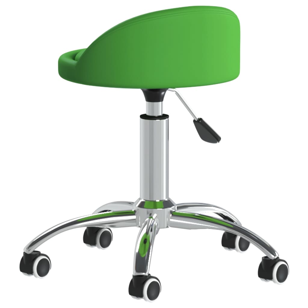 vidaXL Masážna stolička zelená umelá koža
