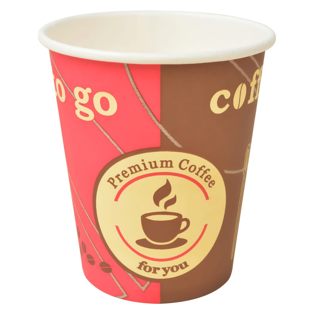 vidaXL 1000 ks Jednorazové poháre na kávu papierové 240 ml (8 oz)