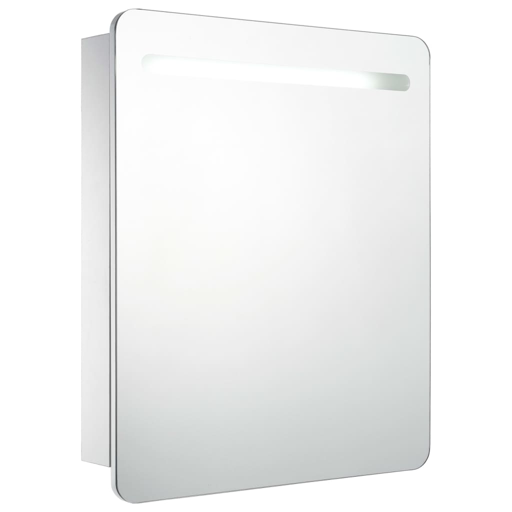 vidaXL LED kúpeľňová zrkadlová skrinka 68x9x80 cm