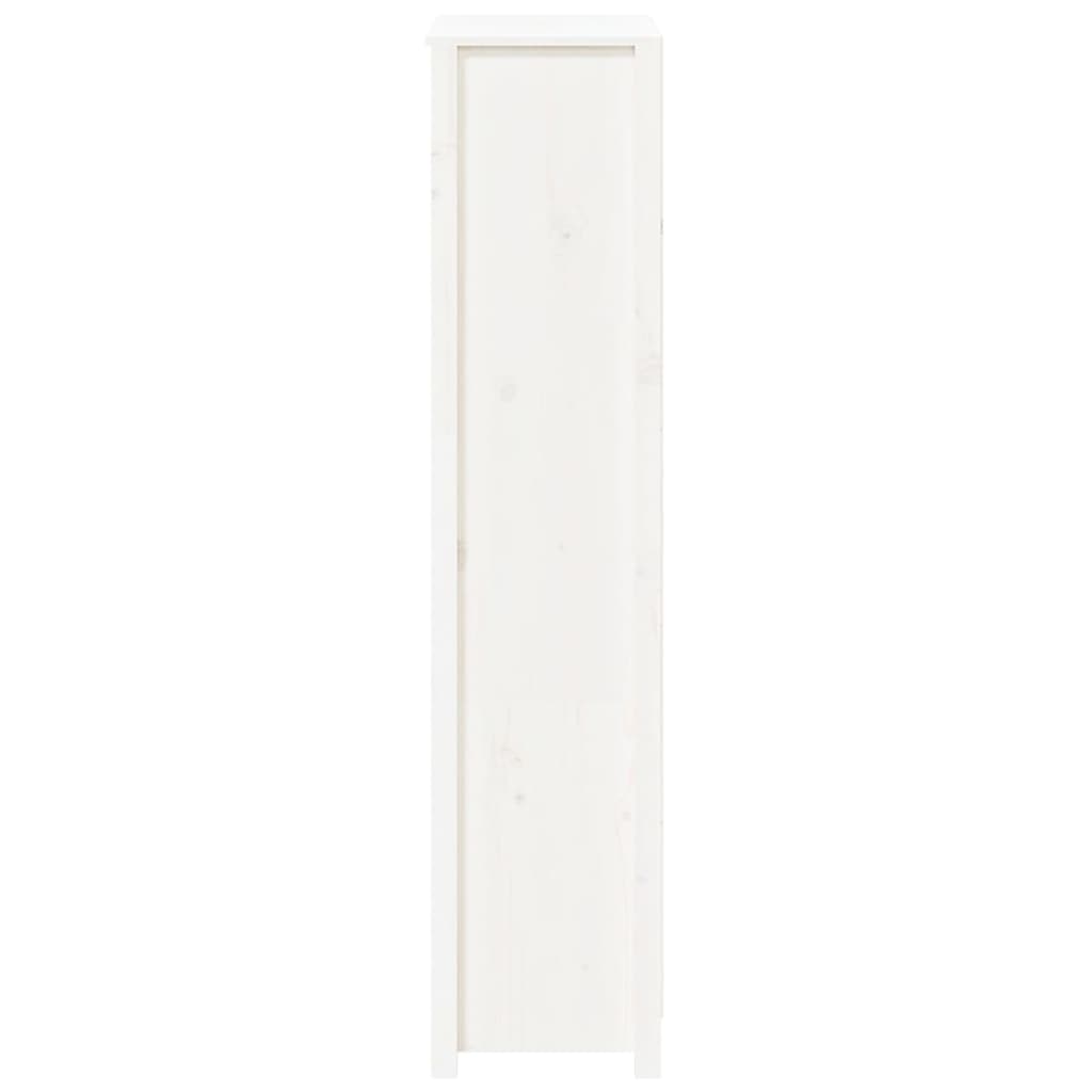 vidaXL Vysoká skrinka biela 80x35x154 cm borovicový masív