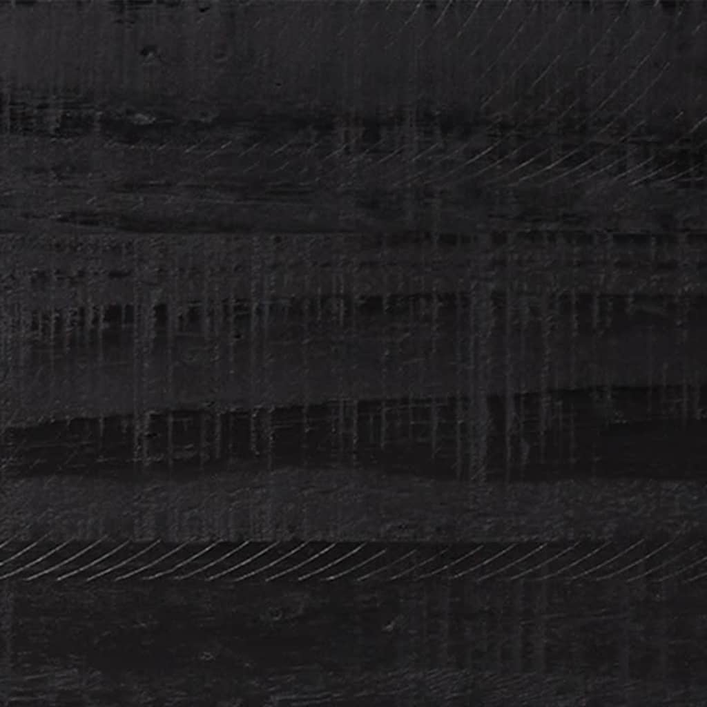 vidaXL Komoda, čierna 75x35x70 cm, borovicový masív