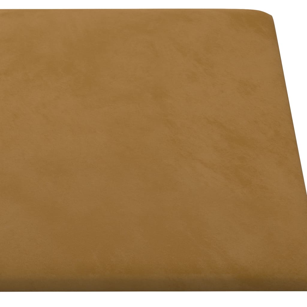 vidaXL Nástenné panely 12 ks hnedé 30x15 cm zamat 0,54 m²