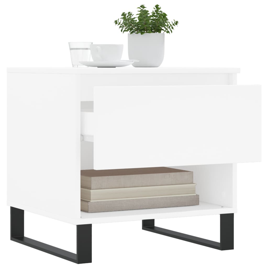 vidaXL Konferenčný stolík biely 50x46x50 cm kompozitné drevo