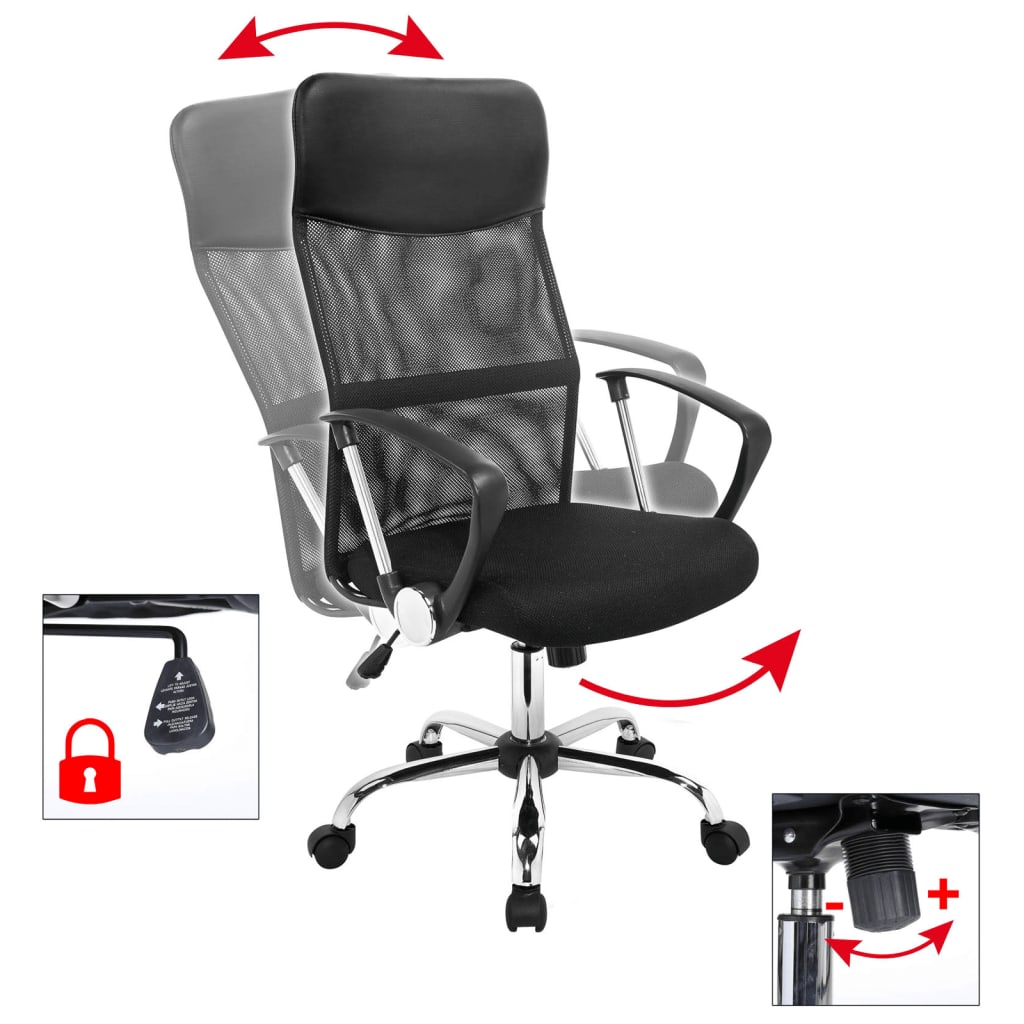 HI Kancelárska stolička čierna oceľová