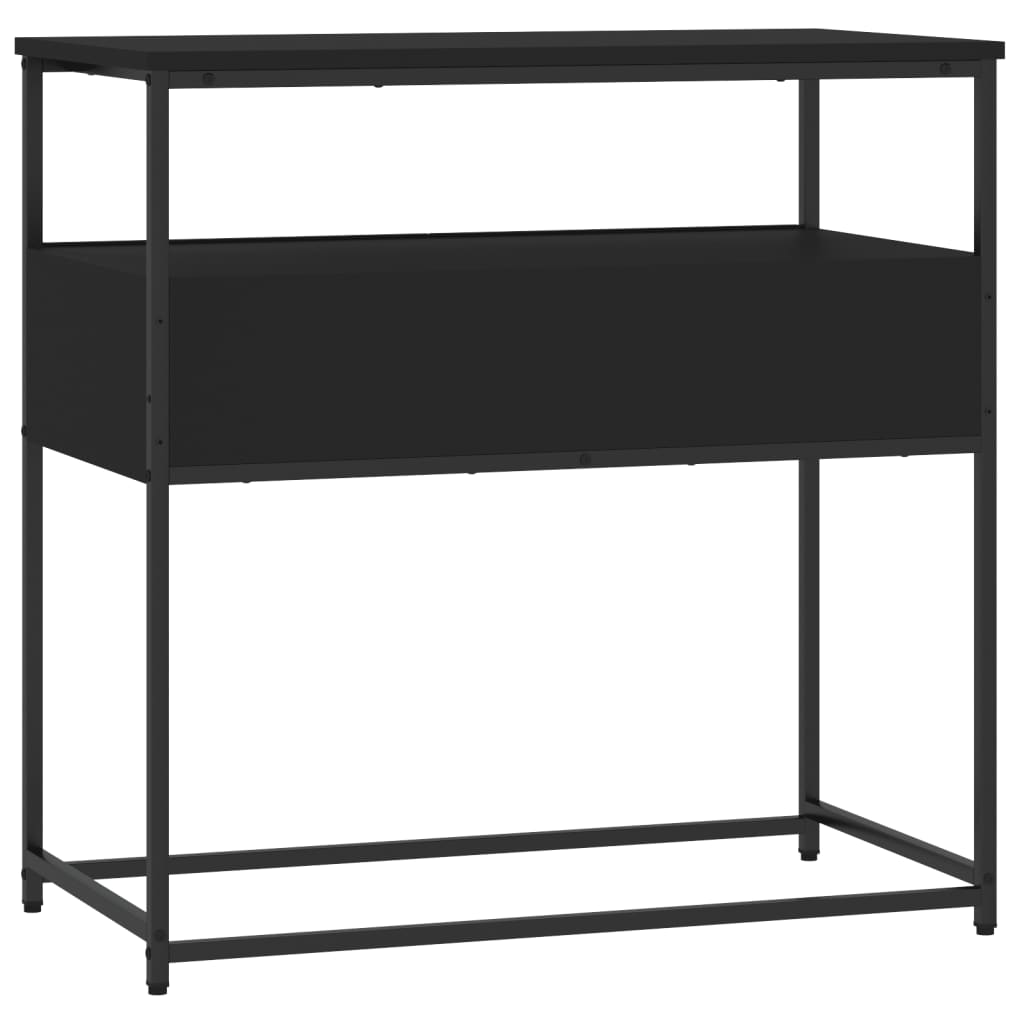 vidaXL Konzolový stolík čierny 75x40x75 cm kompozitné drevo