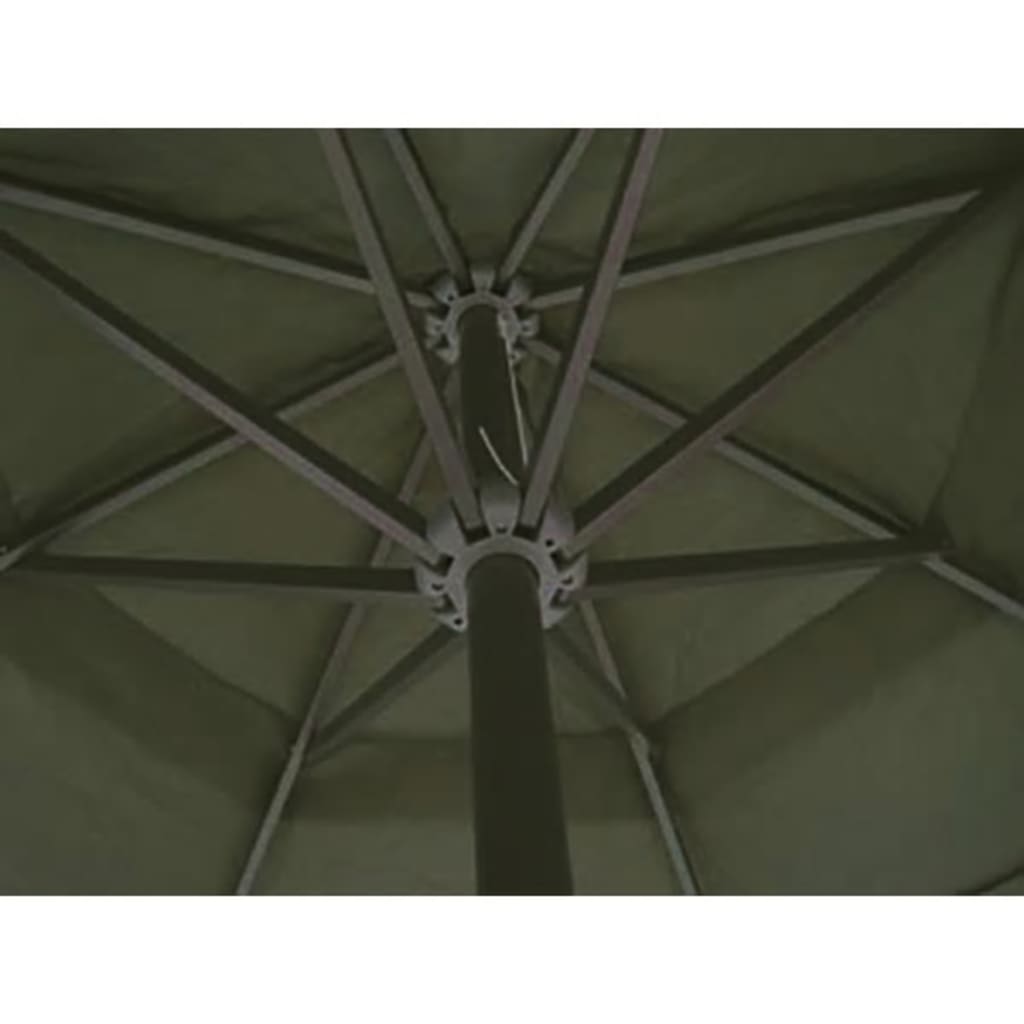 vidaXL Zelený hliníkový slnečník, 500 cm
