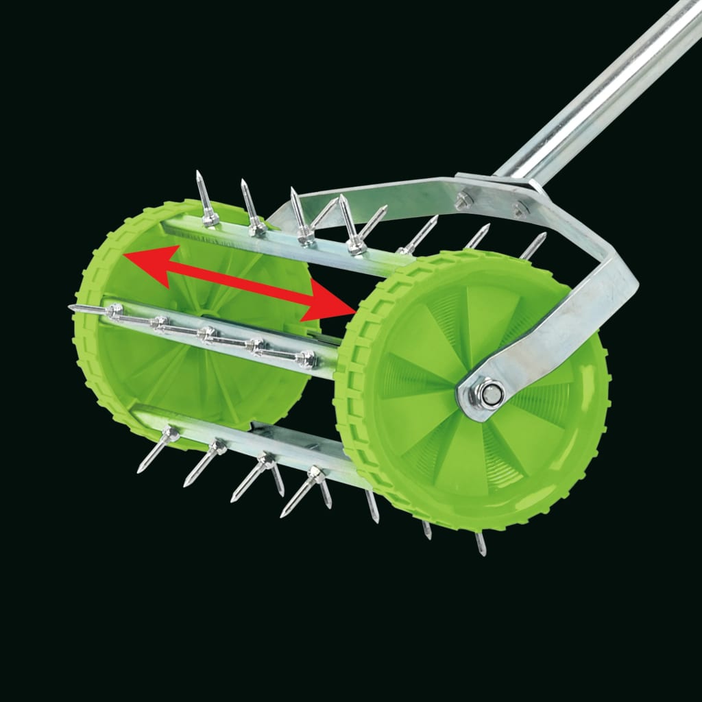 Draper Tools Valcový trávnikový valcový prevzdušňovač 450 mm zelený