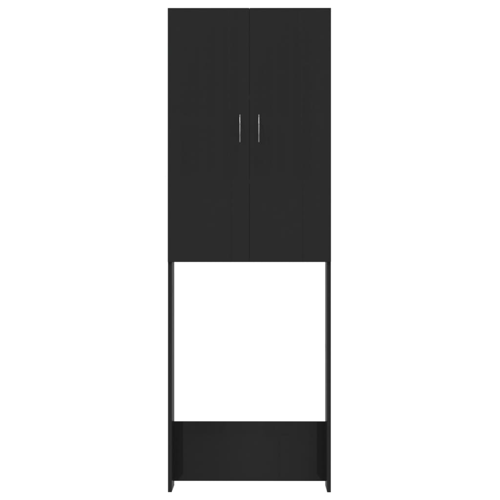 vidaXL Skrinka na práčku lesklá čierna 64x25,5x190 cm