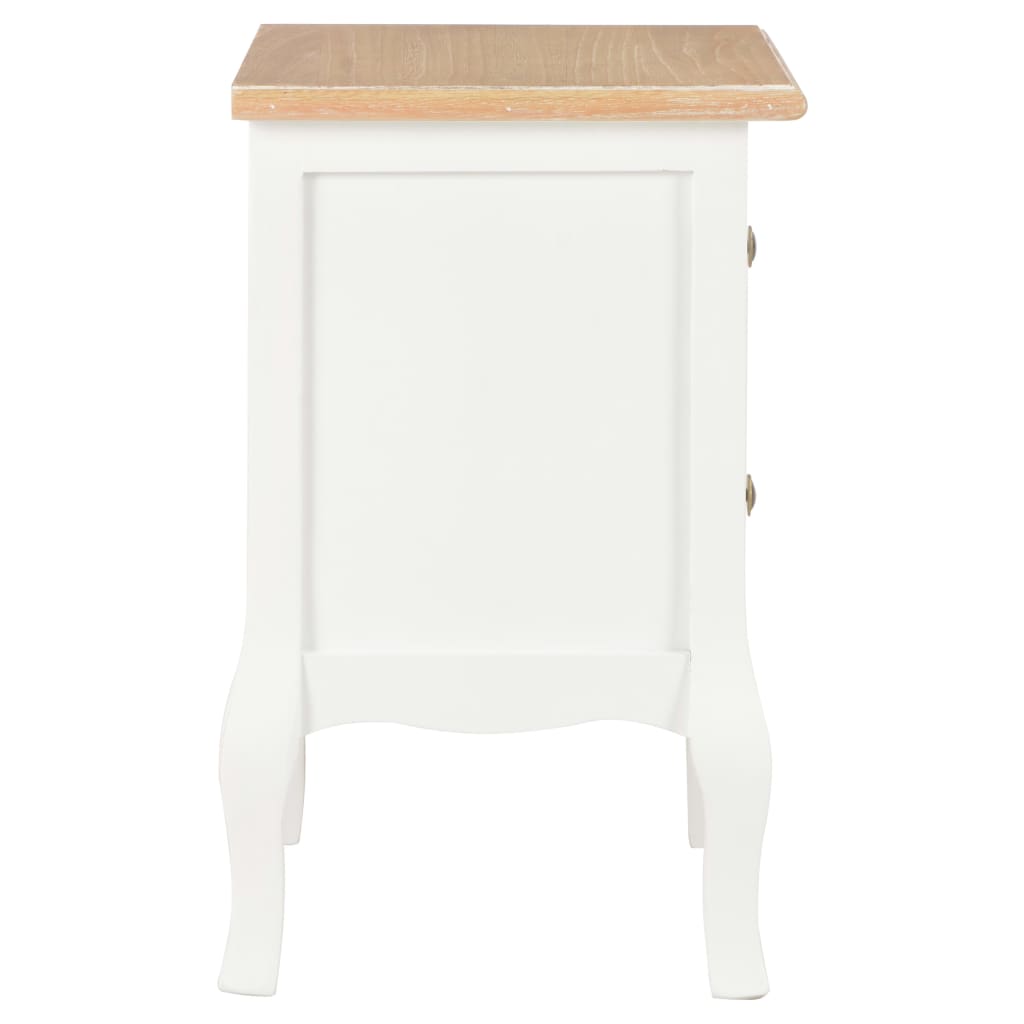 vidaXL Nočný stolík 2 ks, biely 35x30x49 cm, MDF