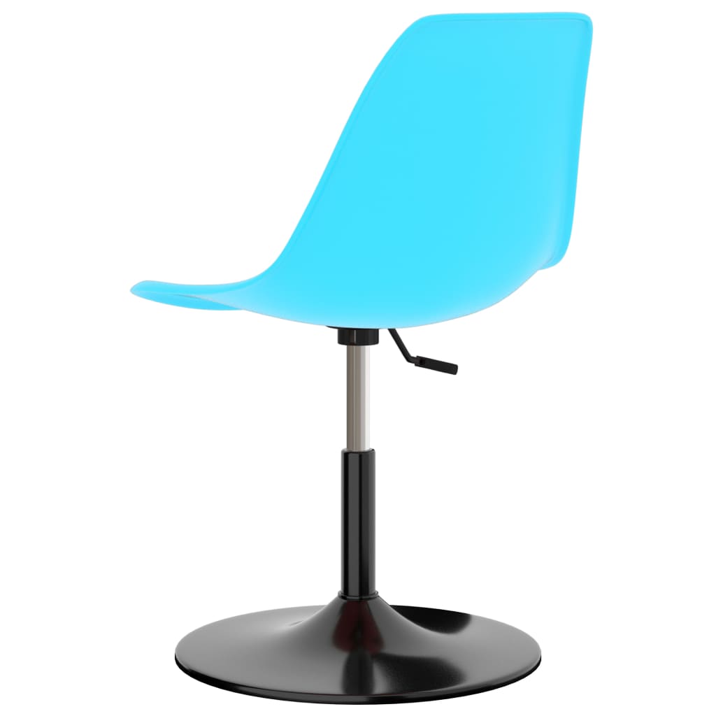 vidaXL Otočné jedálenské stoličky 2 ks, modré, PP