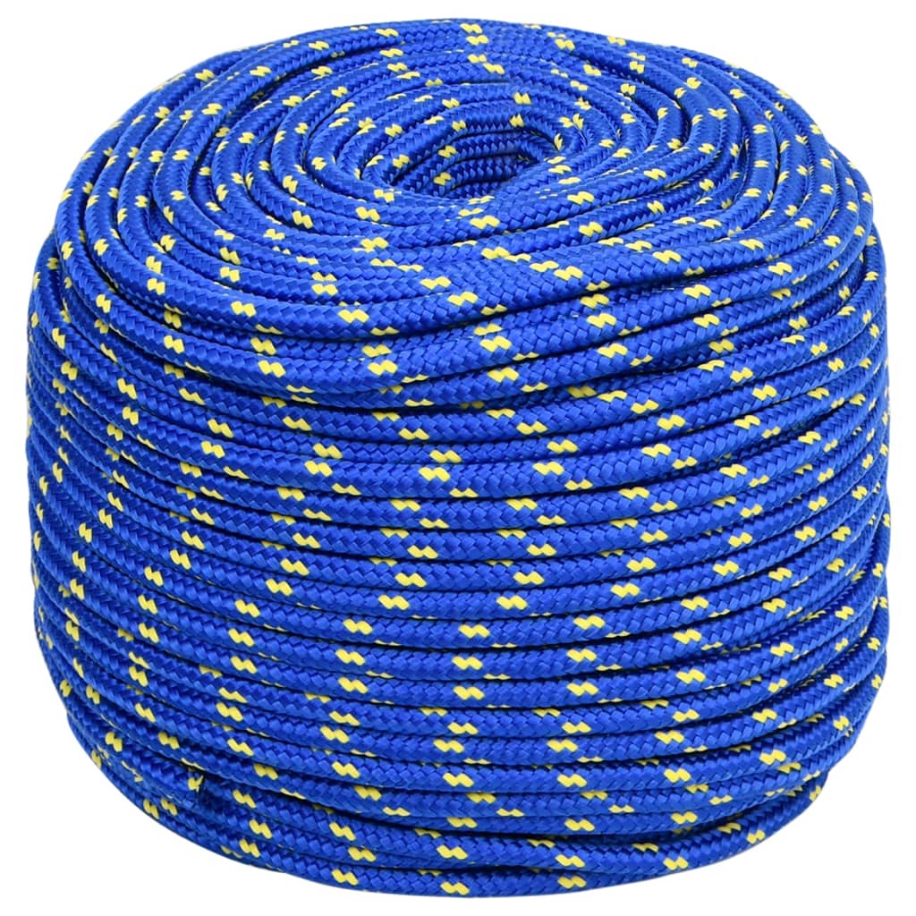 vidaXL Lodné lano modré 10 mm 100 m polypropylén