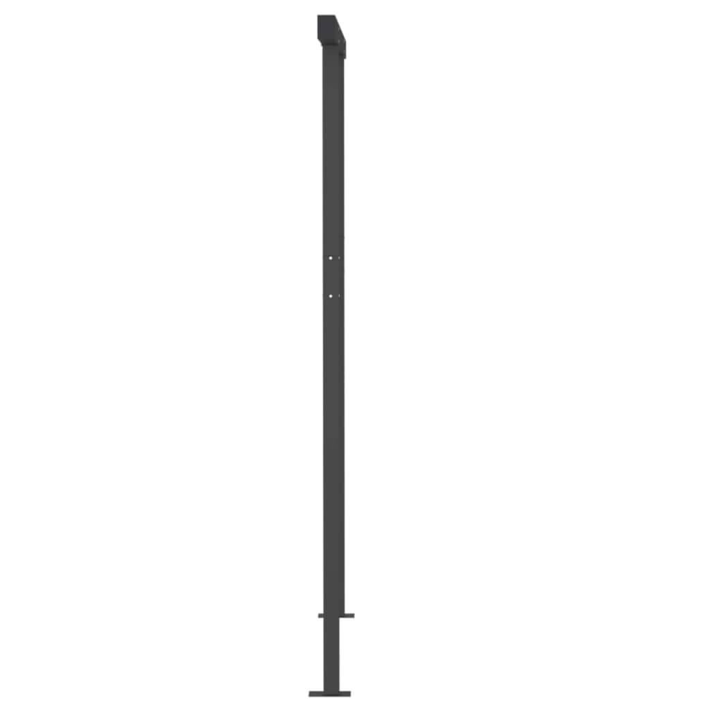 vidaXL Ručne zaťahovacia markíza so stĺpikmi 3,5x2,5 m antracitová