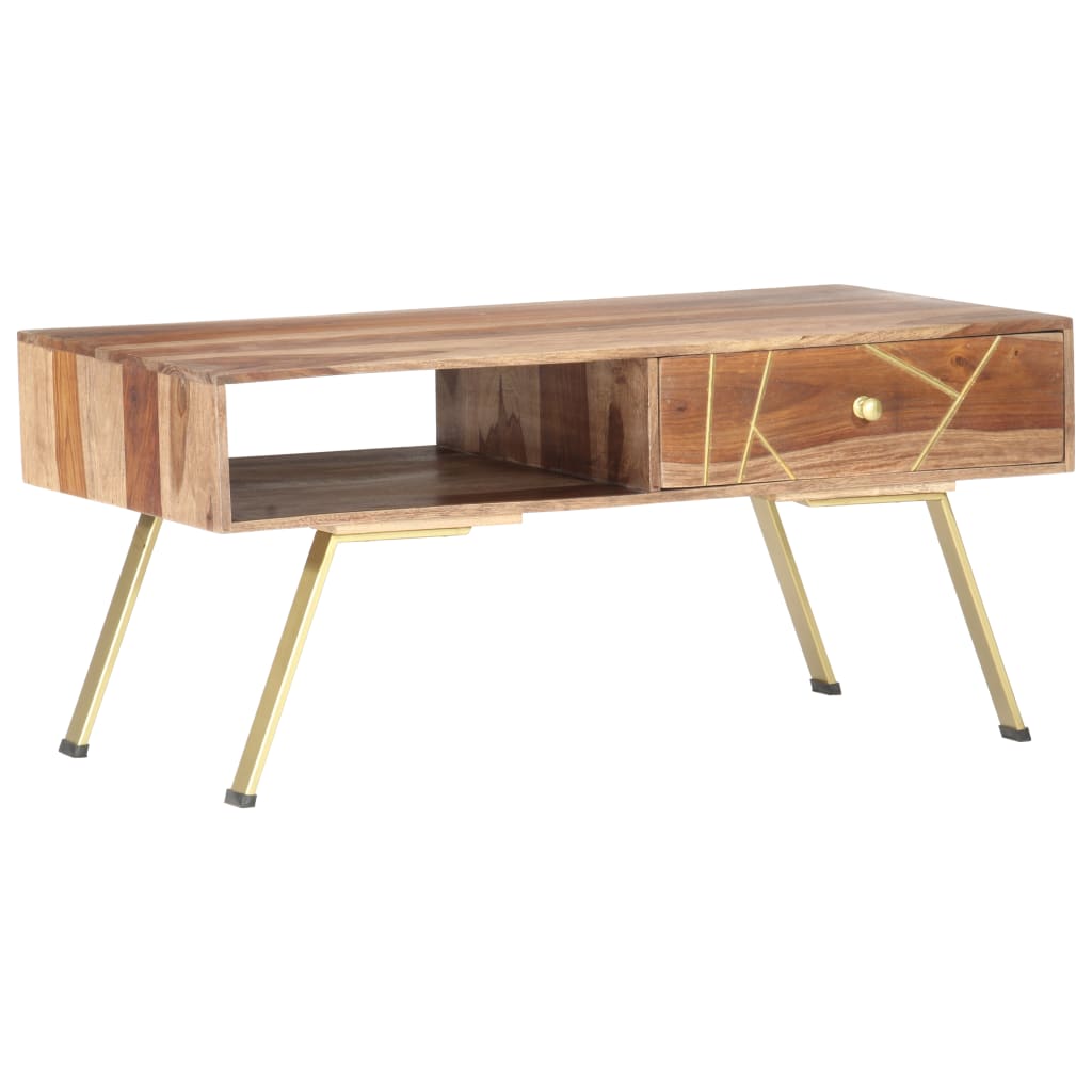 vidaXL Konferenčný stolík zo sheeshamového dreva 95x50x42 cm