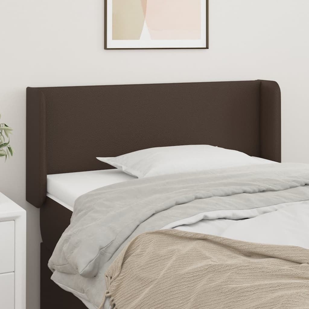 vidaXL Čelo postele so záhybmi hnedé 103x16x78/88 cm umelá koža