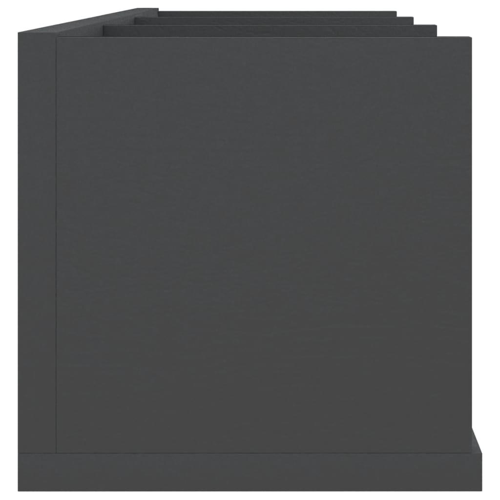 vidaXL Nástenná polica na CD, sivá 75x18x18 cm, kompozitné drevo
