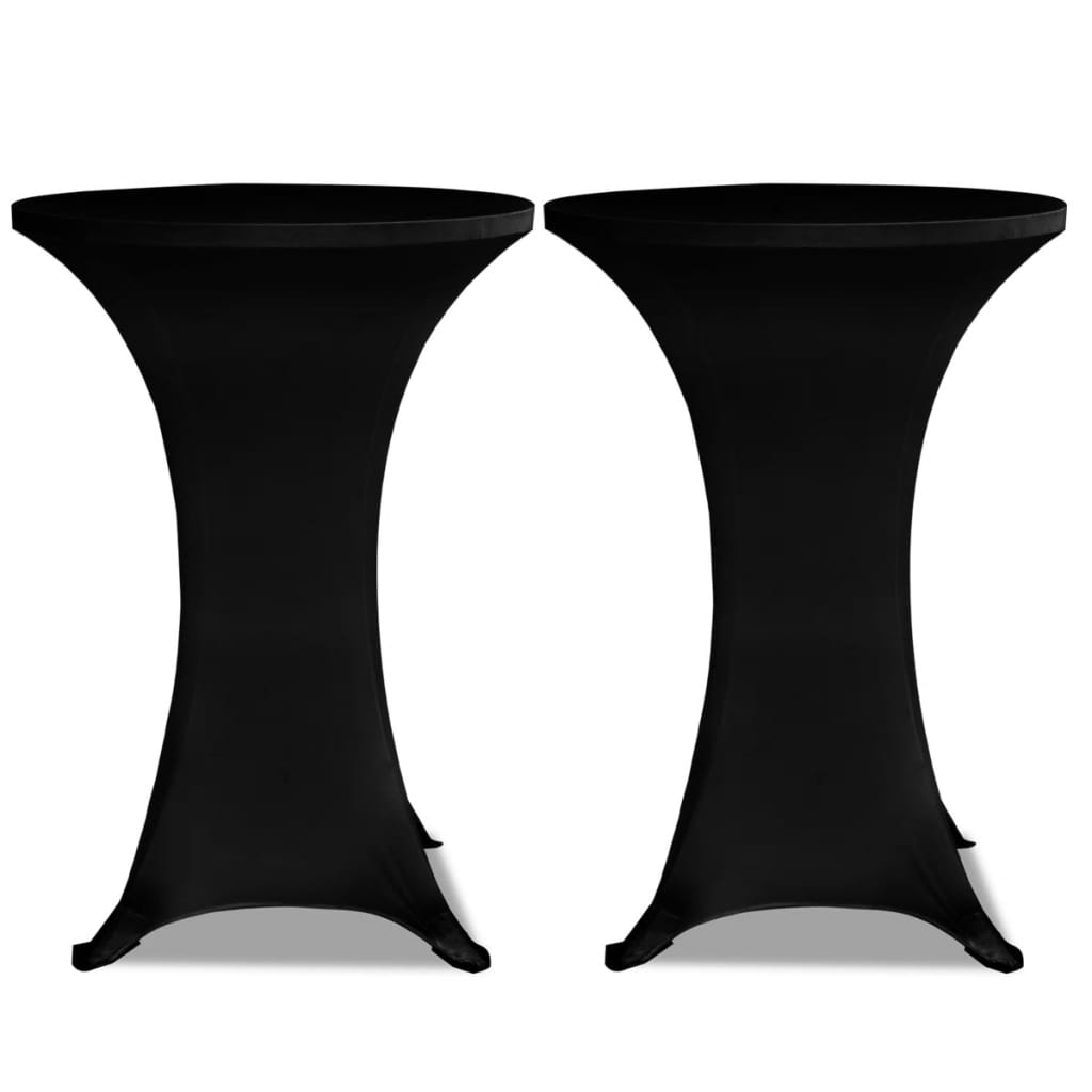 vidaXL Obrusy na stojaci stôl 4 ks čierne Ø80 cm naťahovacie