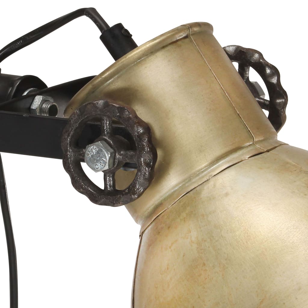 vidaXL Stojanová lampa s 2 podstavcami mosadzná E27 liatina železa