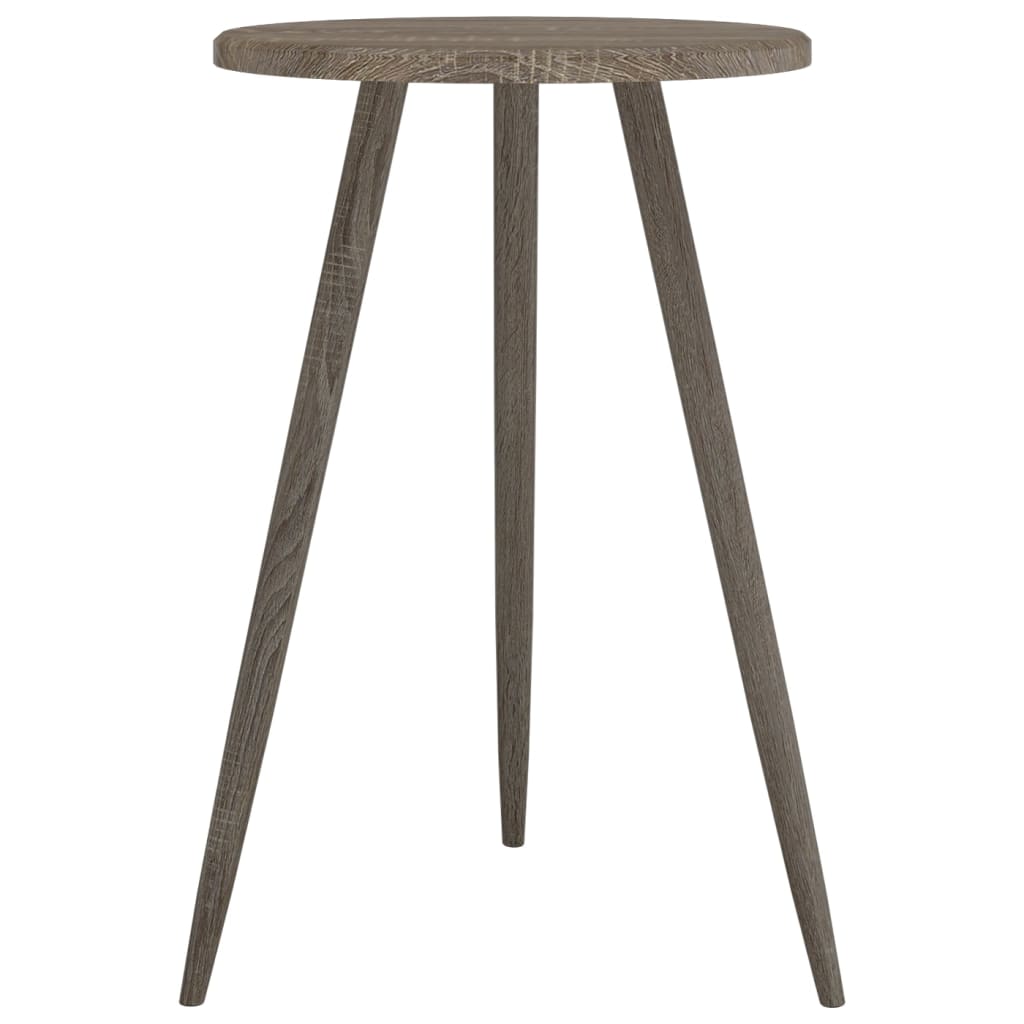 vidaXL Bistro stolík sivý Ø50x76 cm MDF a železo