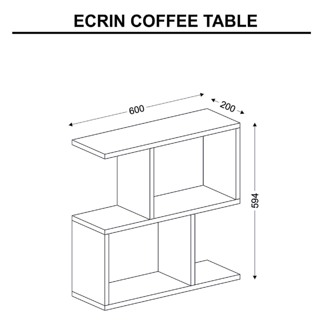 Homemania Konferenčný stolík Ecrin 60x20x59,4 cm biely