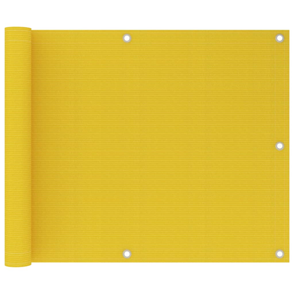 vidaXL Balkónová markíza, žltá 75x600 cm, HDPE