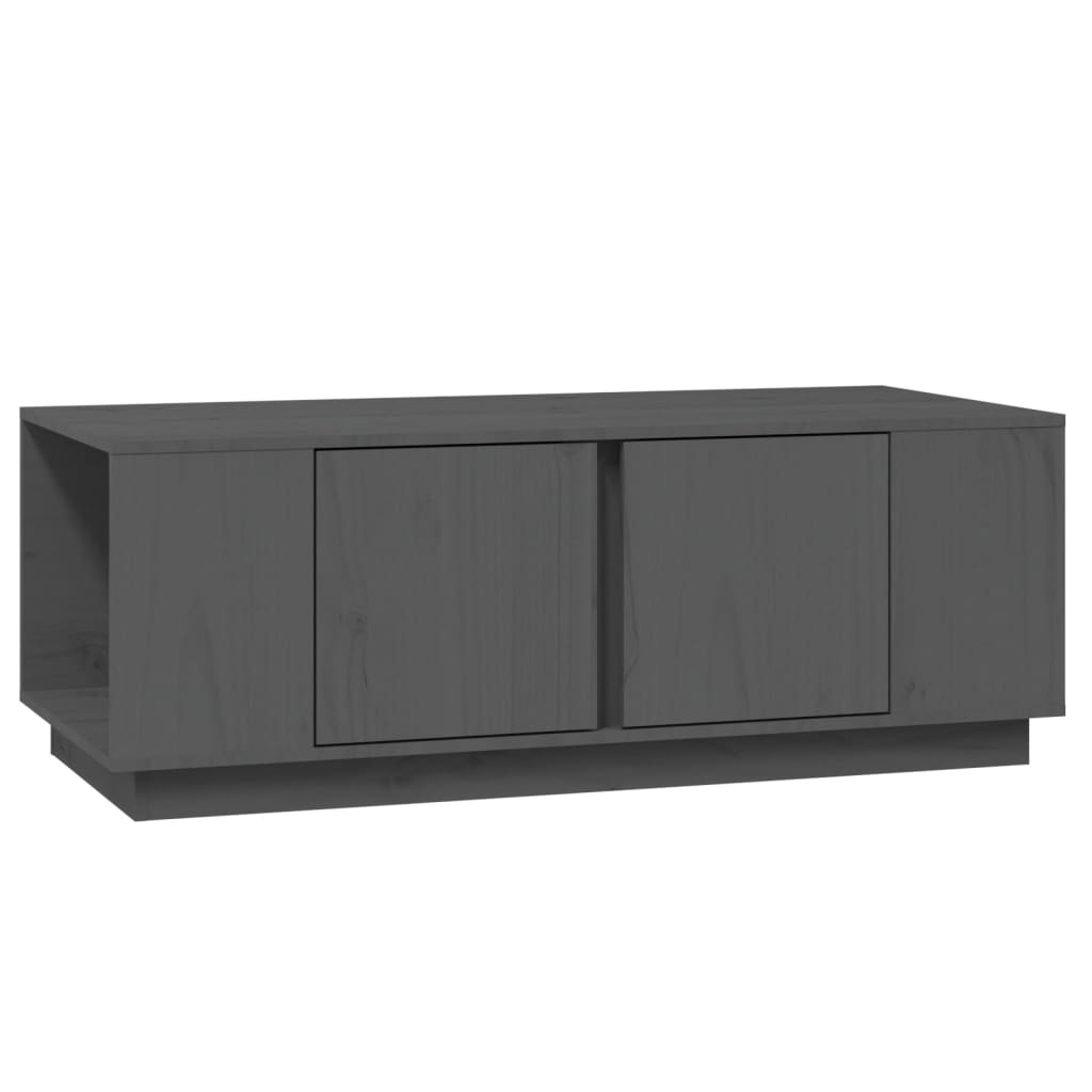 vidaXL Konferenčný stolík sivý 110x50x40 cm borovicový masív