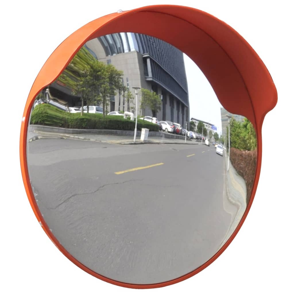 Konvexné dopravné zrkadlo, PC plast, oranžové 45 cm, do exteriéru