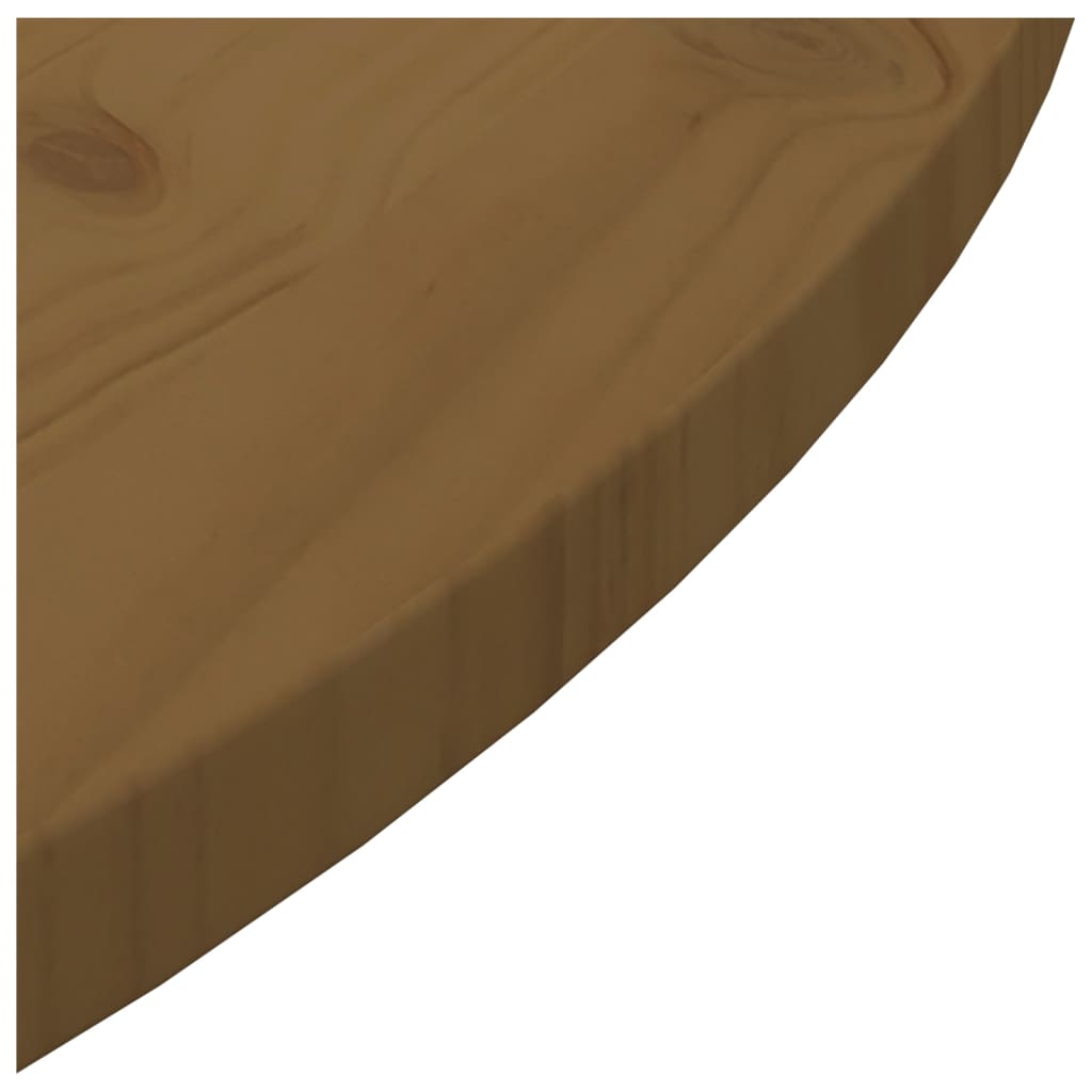 vidaXL Stolová doska hnedá Ø80x2,5 cm masívna borovica