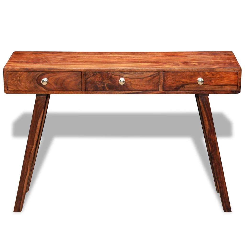 vidaXL Konzolový stolík s 3 zásuvkami 76 cm, drevený masív sheesham