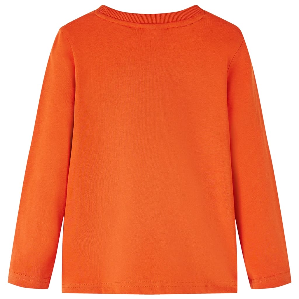 Detské tričko s dlhým rukávom oranžové 92