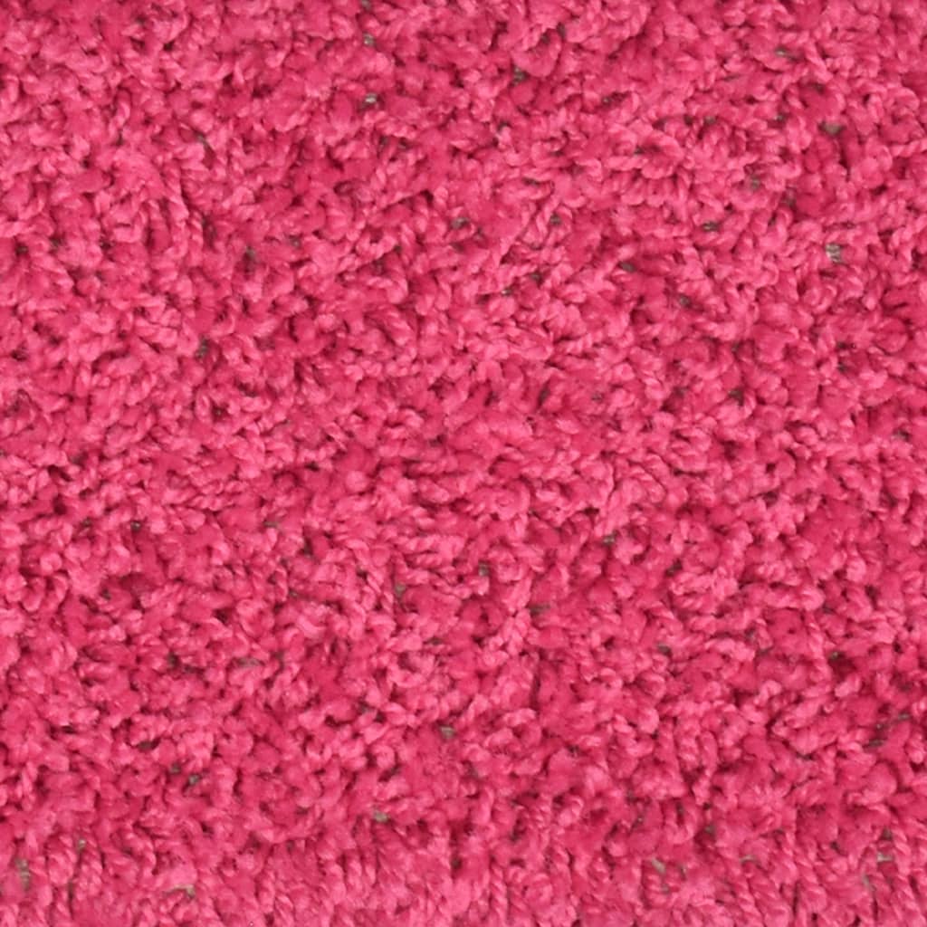 vidaXL Kobercové nášľapy na schody 15 ks ružové 65x21x4 cm