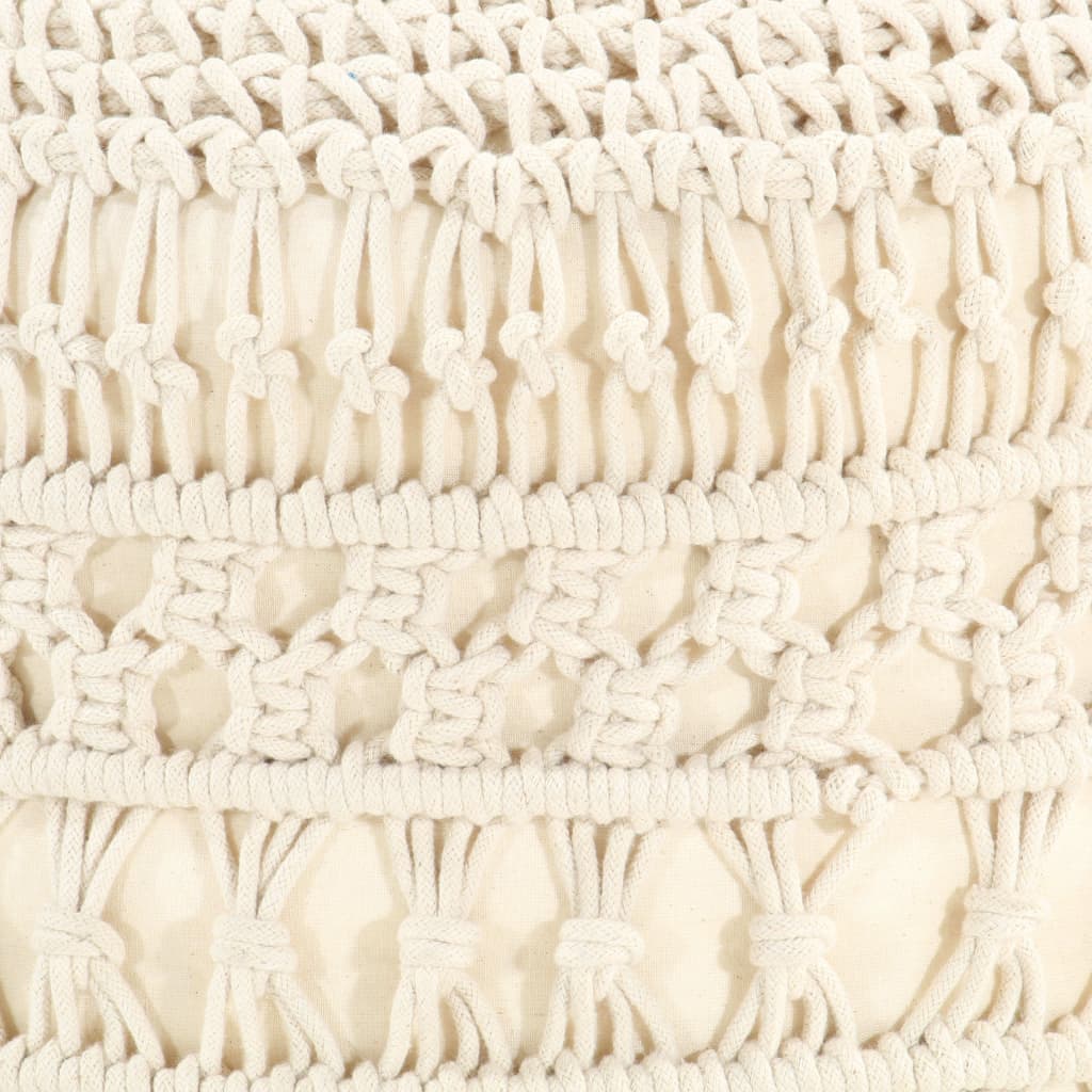 vidaXL Ručne vyrobená taburetka macrame 45x30 cm, bavlna