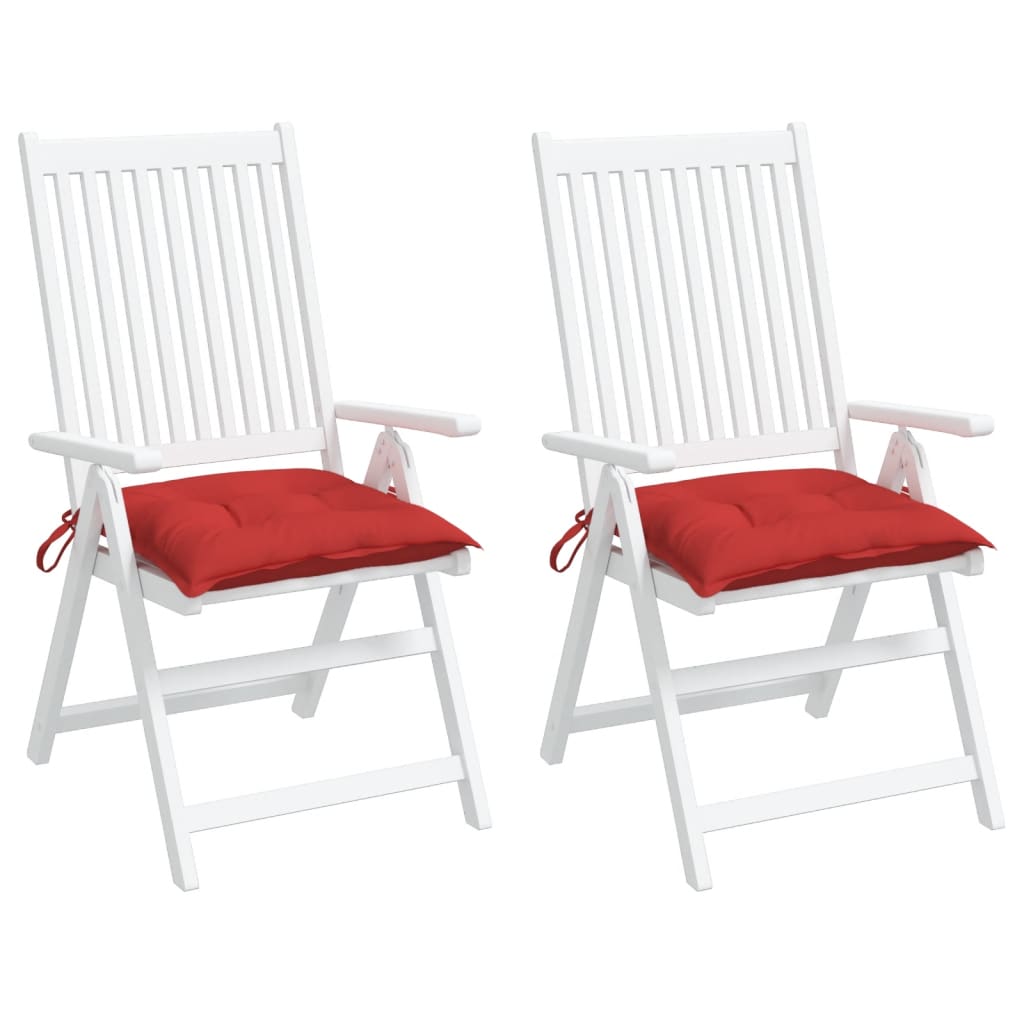 vidaXL Podložky na stoličku 2 ks, červené 50x50x7 cm, oxfordská látka