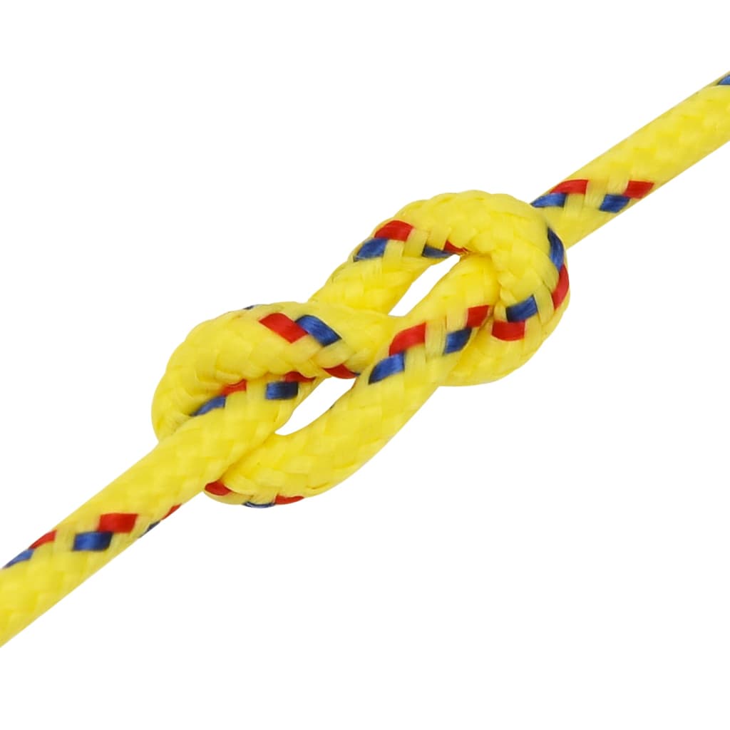 vidaXL Lodné lano žlté 4 mm 25 m polypropylén