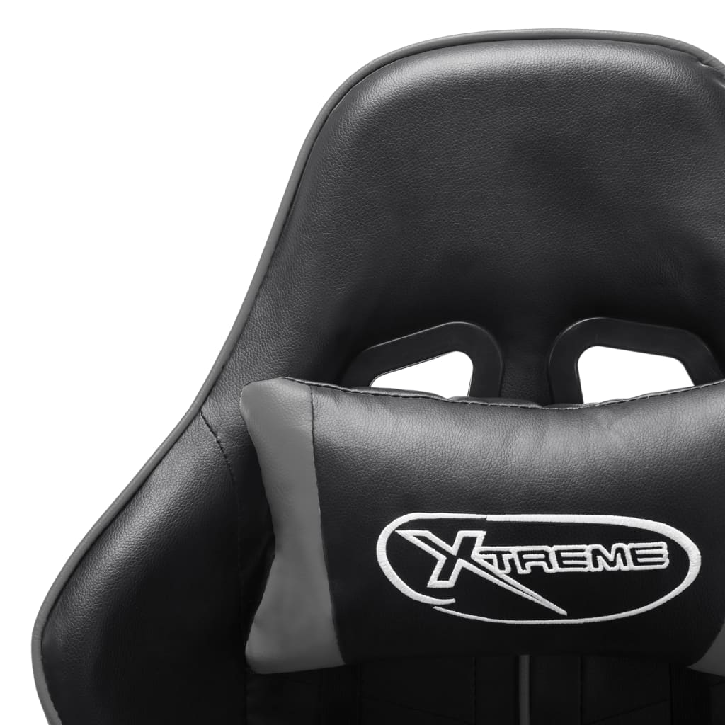 vidaXL Herná stolička čierno-sivá umelá koža