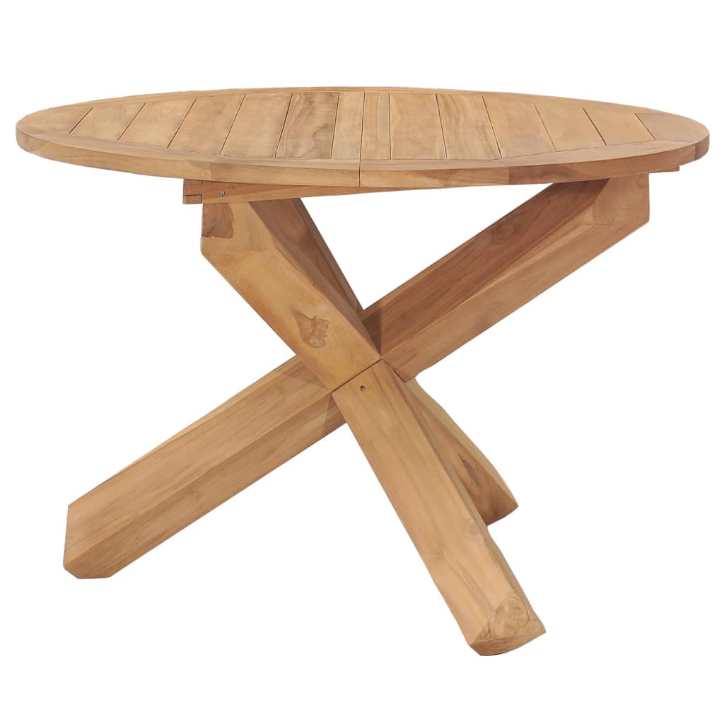 vidaXL Záhradný jedálenský stôl Ø110x75 cm tíkový masív